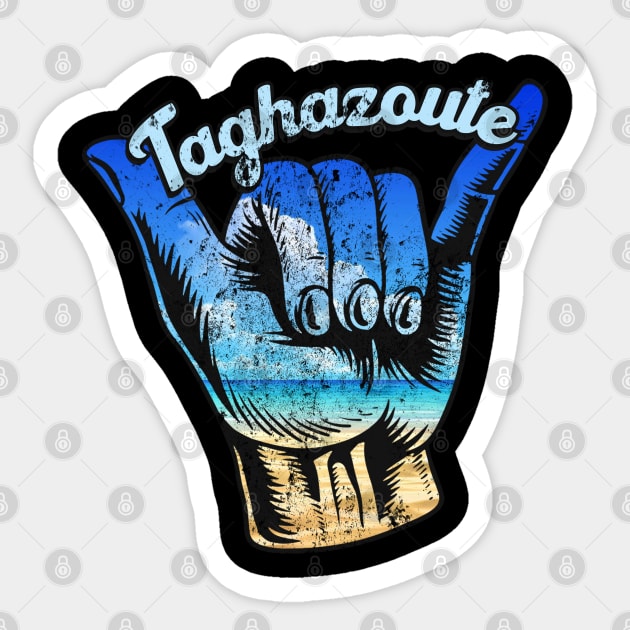 Taghazoute shaka hand surfing sign . Perfect present for mother dad friend him or her Sticker by SerenityByAlex